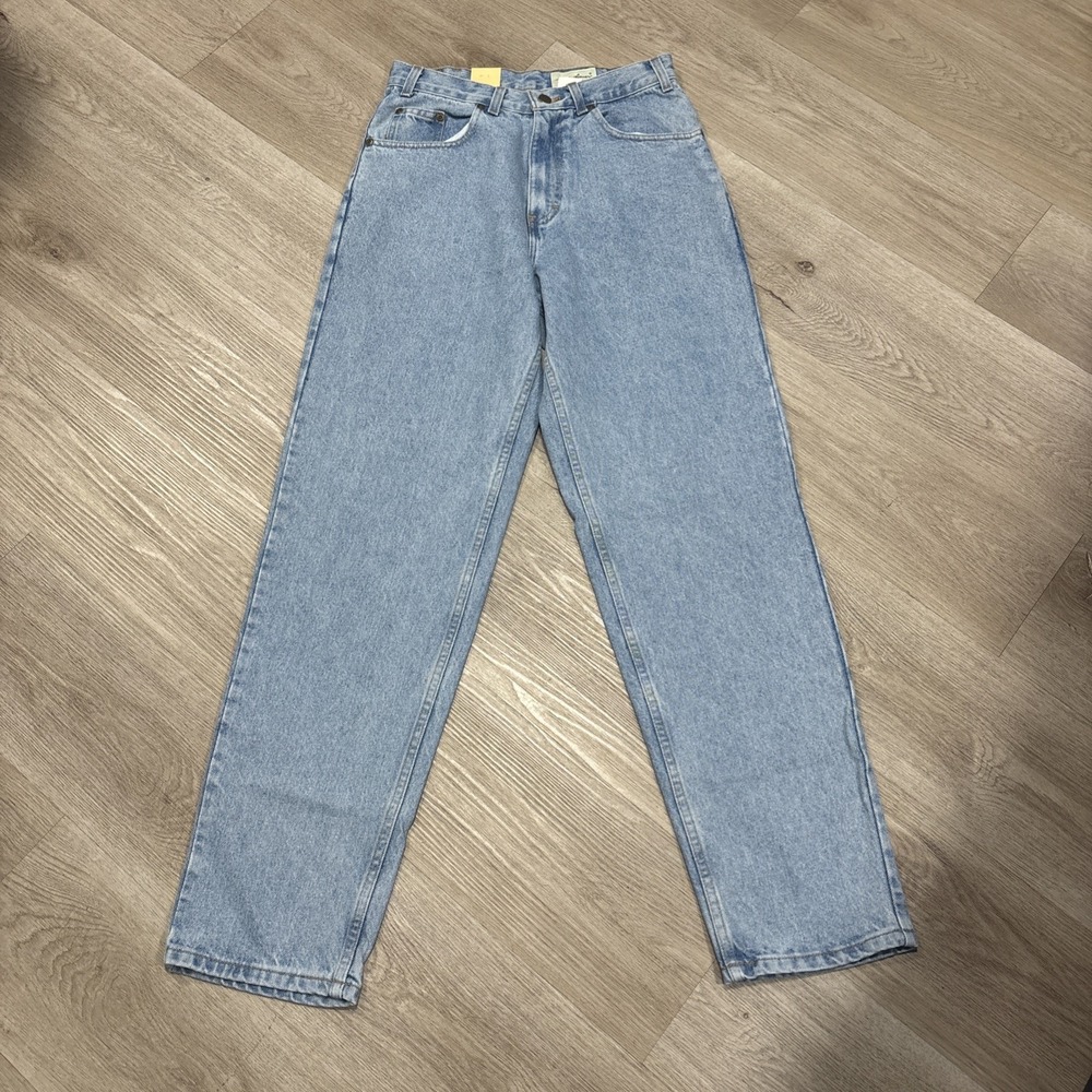 Vtg 90 Eddie Bauer Men's Light Wash Straight Leg Denim Jeans 30x32 Death Stock
